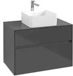 Villeroy & Boch Collaro Waschbeckenunterschrank C03700 800x548x500mm Glossy Grey