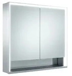 KEUCO ROYAL LUMOS Wandvorbau Spiegelschrank 2-t&uuml;rig silber-eloxiert