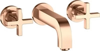 Hansgrohe 39313300, Hansgrohe 3-Loch Waschtischarm.Axor Citterio Wand Fertigset kurz