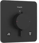 Hansgrohe Ecostat Comfort Q Thermostat Unterputz f&uuml;r 2 Verbraucher, Mattschwarz