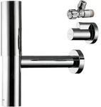 Hansgrohe AXOR Design Siphon Set Flowstar Brushed Brass, 2 Eckventile & Schuber,
