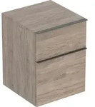 Geberit iCon Seitenschrank, Nussbaum hickory/Melamin, lava Griff, 45x60x47,6 cm,