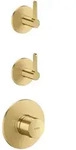 Hansgrohe AXOR One Thermostatmodul Unterputz, Brushed Gold Optic, f&uuml;r 2 Verbraucher