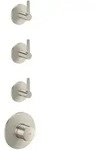 Hansgrohe AXOR One Thermostatmodul Unterputz, Brushed Nickel, f&uuml;r 3 Verbraucher mit