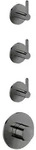 Hansgrohe AXOR One Thermostatmodul Unterputz, Polished Black Chrome, f&uuml;r 3