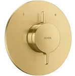 Hansgrohe AXOR One Mischer Unterputz, 2 Verbraucher, Brushed Gold Optic, flache