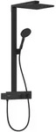 Hansgrohe Showerpipe Raindance E 300 1jet, mattschwarz, 300 x 300 mm, 405 mm