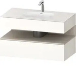 Einbauwaschtisch mit Konsolenwaschtischunterbau &bdquo;Qatego&ldquo; 100 &times; 55 &times; 60...
