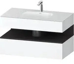 Einbauwaschtisch mit Konsolenwaschtischunterbau &bdquo;Qatego&ldquo; 100 &times; 55 &times; 60...