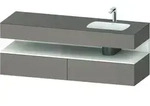 Einbauwaschtisch mit Konsolenwaschtischunterbau &bdquo;Qatego&ldquo; 160 &times; 55 &times; 60...