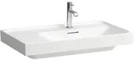 Waschtisch, MEDA, 460x800x160, Ablage links, 1 Hahnloch mit &Uuml;berlauf, wei&szlig;