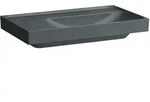 Waschtisch, MEDA, 460x800x160, Ablage links, 1 Hahnloch mit &Uuml;berlauf, wei&szlig;