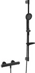 HansaPRISMA Duscharmatur, 3-strahlig, Matt-Schwarz, 970 mm