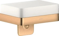Hansgrohe 42819140, Hansgrohe AXOR Universal Softsquare Lotionspender mit Ablage,