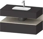 Einbauwaschtisch mit Konsolenwaschtischunterbau &bdquo;Qatego&ldquo; 100 &times; 55 &times; 60...