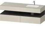 Einbauwaschtisch mit Konsolenwaschtischunterbau &bdquo;Qatego&ldquo; 160 &times; 55 &times; 60...