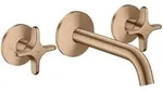 Hansgrohe AXOR One 3-Loch Waschtischarmatur Unterputz Brushed Red Gold