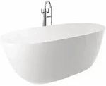 Kludi-RESA O Badewanne oval, Mattwei&szlig;, 180 x 80 cm, H&ouml;he 58 cm, inkl. Ablauf