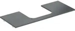 Geberit ONE Waschtischplatte, Steinzeug, schwarz Marmoroptik matt, 119 x 47,3 cm,