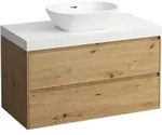 Waschtischunterbau+Waschtischplatte (MODULAR SYSTEM) LANI 495x985x580 mit...