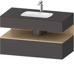 Einbauwaschtisch mit Konsolenwaschtischunterbau &bdquo;Qatego&ldquo; 100 &times; 55 &times; 60...