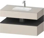 Einbauwaschtisch mit Konsolenwaschtischunterbau &bdquo;Qatego&ldquo; 100 &times; 55 &times; 60...