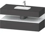 Einbauwaschtisch mit Konsolenwaschtischunterbau &bdquo;Qatego&ldquo; 120 &times; 55 &times; 60...