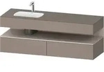 Einbauwaschtisch mit Konsolenwaschtischunterbau &bdquo;Qatego&ldquo; 160 &times; 50 &times; 60...