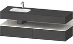 Einbauwaschtisch mit Konsolenwaschtischunterbau &bdquo;Qatego&ldquo; 160 &times; 50 &times; 60...