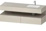 Einbauwaschtisch mit Konsolenwaschtischunterbau &bdquo;Qatego&ldquo; 160 &times; 55 &times; 60...