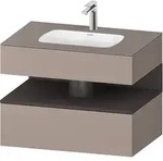 Einbauwaschtisch mit Konsolenwaschtischunterbau &bdquo;Qatego&ldquo; 80 &times; 55 &times; 60 cm,...