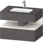 Einbauwaschtisch mit Konsolenwaschtischunterbau &bdquo;Qatego&ldquo; 80 &times; 55 &times; 60 cm,...