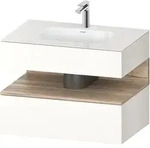 Einbauwaschtisch mit Konsolenwaschtischunterbau &bdquo;Qatego&ldquo; 80 &times; 55 &times; 60 cm,...