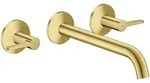 Hansgrohe AXOR One 3-Loch Waschtischarmatur Unterputz Wandmontage Brushed Brass