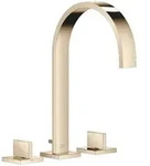 Dornbracht MEM Waschtisch-Dreilochbatterie mit Ablaufgarnitur, Champagne (22kt Gold),