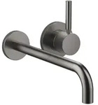 Dornbracht META Waschtisch-Wand-Einhandbatterie mit Einzelrosetten Dark Platinum