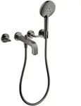 3-L.Wannenarmatur Axor Citterio F-Set Wand chrom Hebelgriff/Handbr.ohne Platte