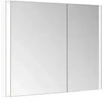 KEUCO SOMARIS Spiegelschrank Wandeinbau 2-t&uuml;rig asymmetrisch wei&szlig; matt