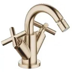 Dornbracht TARA Bidet-Einlochbatterie mit Ablaufgarnitur, Champagne geb&uuml;rstet (22kt