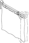 HEWI Duschspritzschutz Serie 801 PG90, hochgl&auml;nzend, Rubinrot