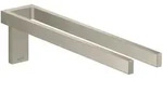 Hansgrohe AXOR Universal Rectangular Handtuchhalter zweiarmig, Brushed Nickel,...