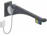 HEWI St&uuml;tzklappgriff Premium LifeSystem, links, Ausladung 750 mm, Farbe Anthrazit