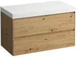 Waschtischunterbau+Waschtischplatte (MODULAR SYSTEM) LANI 495x985x580 ohne...