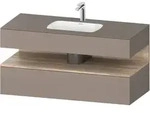 Einbauwaschtisch mit Konsolenwaschtischunterbau &bdquo;Qatego&ldquo; 120 &times; 55 &times; 60...