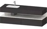 Einbauwaschtisch mit Konsolenwaschtischunterbau &bdquo;Qatego&ldquo; 160 &times; 50 &times; 60...