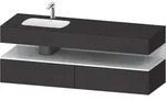 Einbauwaschtisch mit Konsolenwaschtischunterbau &bdquo;Qatego&ldquo; 160 &times; 50 &times; 60...