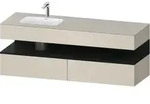 Einbauwaschtisch mit Konsolenwaschtischunterbau &bdquo;Qatego&ldquo; 160 &times; 50 &times; 60...