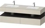 Einbauwaschtisch mit Konsolenwaschtischunterbau &bdquo;Qatego&ldquo; 160 &times; 55 &times; 60...