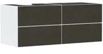 Xevolos E Waschtischunterschrank Mattwei&szlig; 1370/550 mit 4 Schubk&auml;sten f&uuml;r...