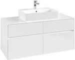 Villeroy & Boch Collaro Waschbeckenunterschrank C12800 Glossy White